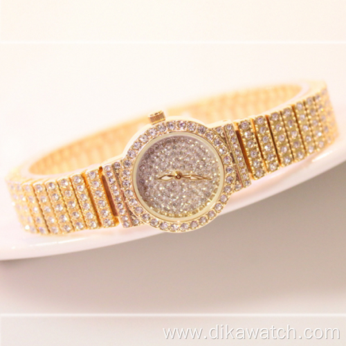 New hot selling BS FA1101 factory direct luxury full diamond ladies watch fashion steel band wristwatches high quality